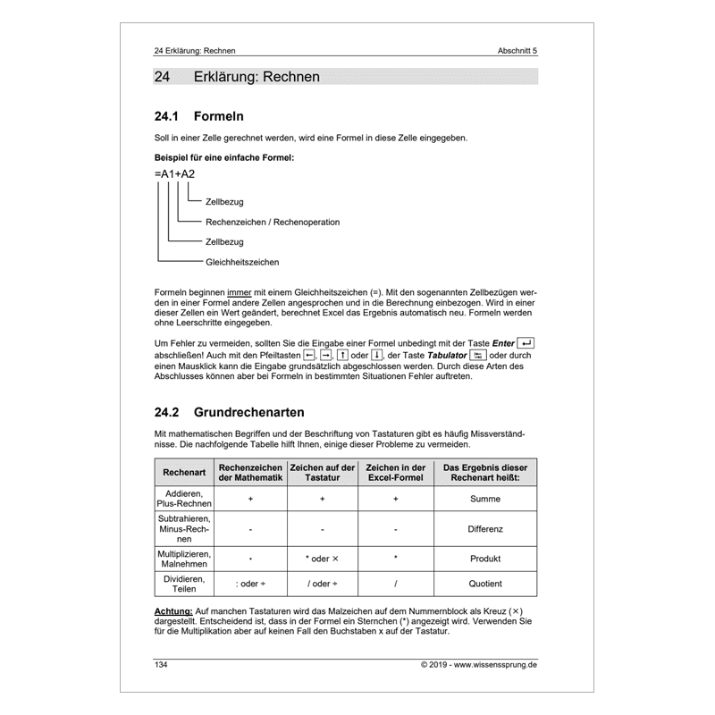 Excel 2016 - Einführungskurs Teil 1 - S0134-P – Bild 8