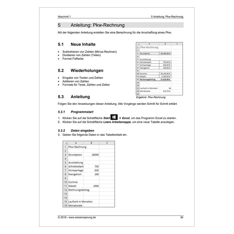 Excel 2016 - Einführungskurs Teil 1 - S0134-P – Bild 5