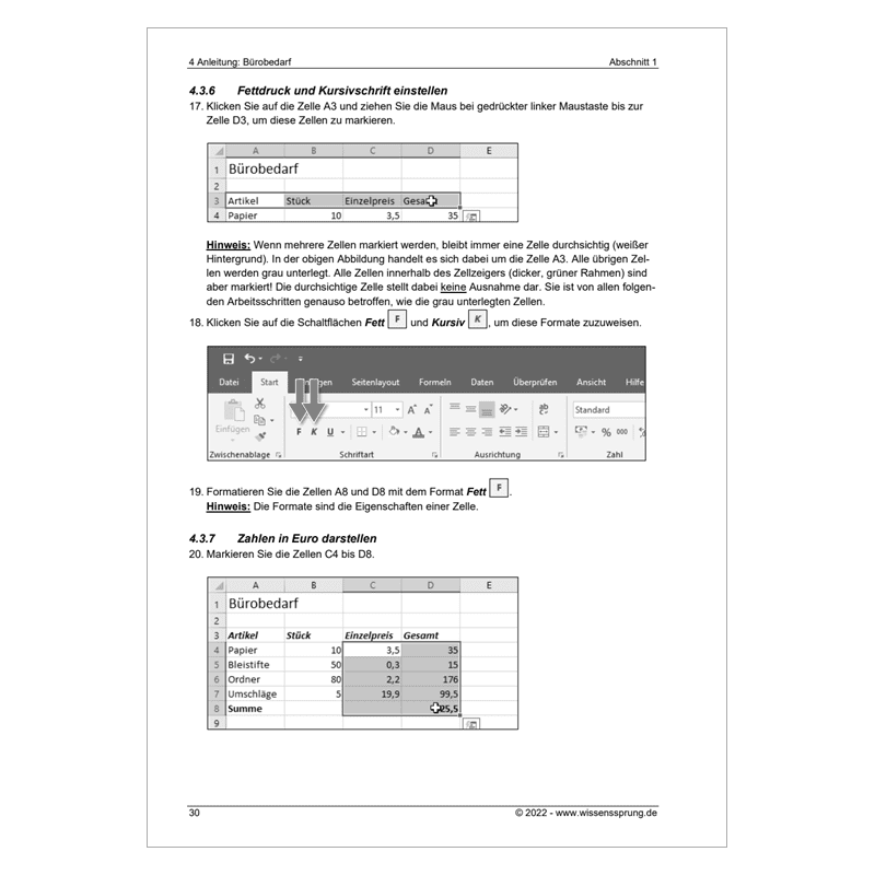Excel 2019 - Einführungskurs Teil 1 - S0442-P – Bild 4
