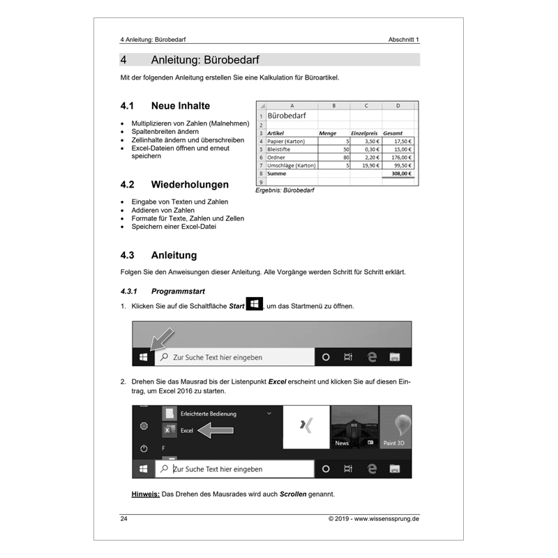 Excel 2016 - Einführungskurs Teil 1 - S0134-P – Bild 3