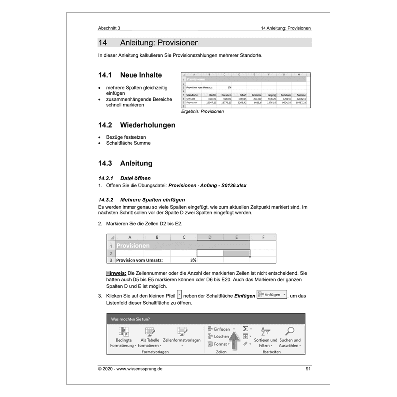 Excel 2016 - Einführungskurs Teil 2 - S0136-P – Bild 5