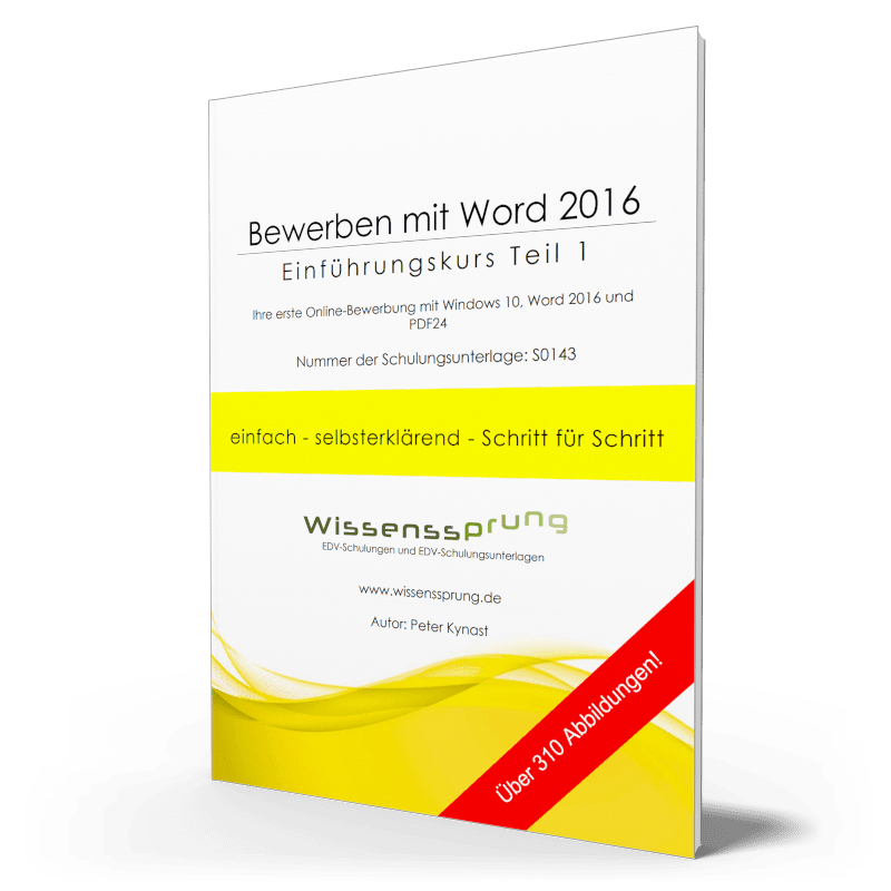 Bewerben mit Word 2016 - Einführungskurs Teil 1 - S0143-P