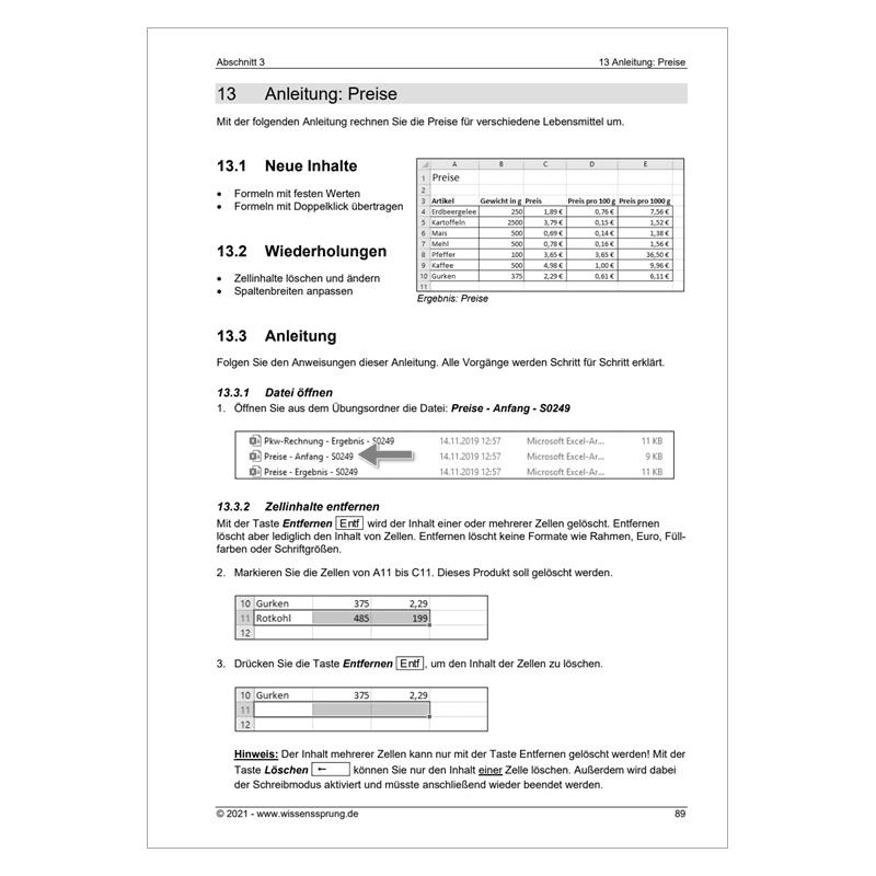 Excel 365 - Einführungskurs Teil 1 - S0249-P – Bild 7