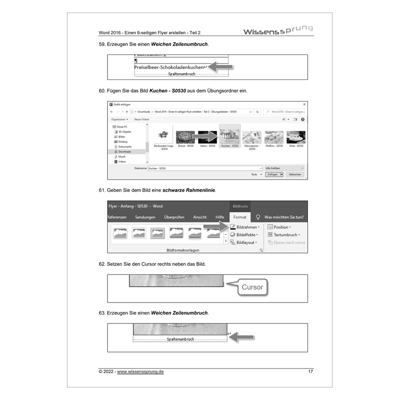 Word 2016 - Einen 6-seitigen Flyer erstellen - Teil 2 - Anleitung - S0530-P – Bild 3